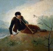 Francisco de Goya Pastor tocando la dulzaina oil on canvas